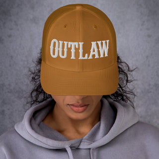 OUTLAW 3D Puffy Embroidered Retro Trucker Cap