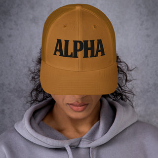 ALPHA 3D Puffy Embroidered Retro Trucker Hat