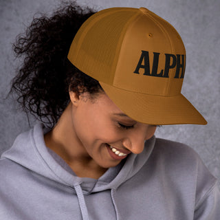 ALPHA 3D Puffy Embroidered Retro Trucker Hat