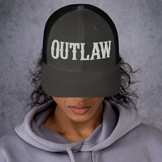 OUTLAW 3D Puffy Embroidered Retro Trucker Cap