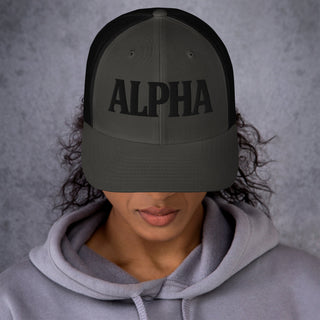 ALPHA 3D Puffy Embroidered Retro Trucker Hat