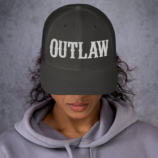 OUTLAW 3D Puffy Embroidered Retro Trucker Cap