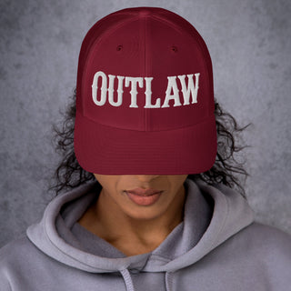 OUTLAW 3D Puffy Embroidered Retro Trucker Cap