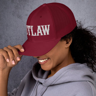 OUTLAW 3D Puffy Embroidered Retro Trucker Cap