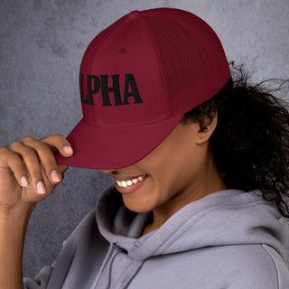 ALPHA 3D Puffy Embroidered Retro Trucker Hat