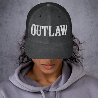 OUTLAW 3D Puffy Embroidered Retro Trucker Cap