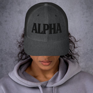 ALPHA 3D Puffy Embroidered Retro Trucker Hat