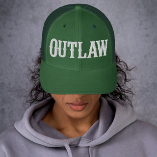 OUTLAW 3D Puffy Embroidered Retro Trucker Cap