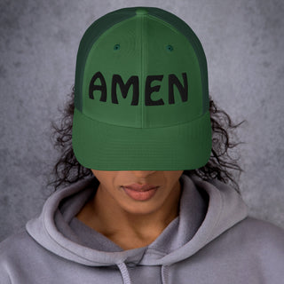 AMEN 3D Puffy Embroidered Trucker Cap