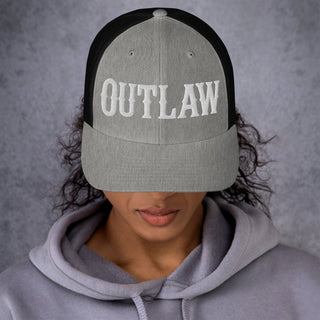 OUTLAW 3D Puffy Embroidered Retro Trucker Cap