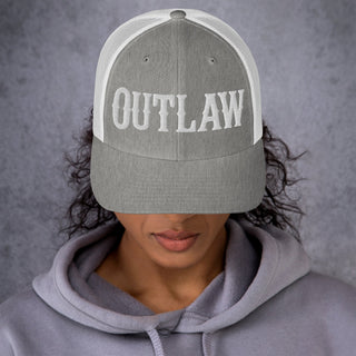 OUTLAW 3D Puffy Embroidered Retro Trucker Cap