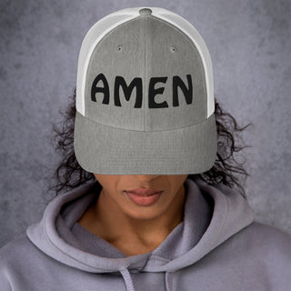 AMEN 3D Puffy Embroidered Trucker Cap