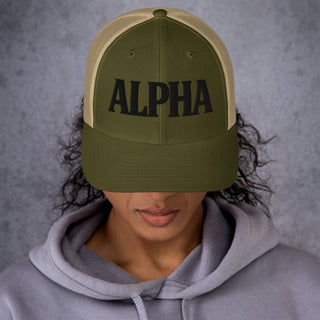 ALPHA 3D Puffy Embroidered Retro Trucker Hat
