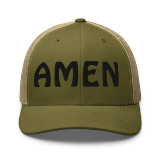 AMEN 3D Puffy Embroidered Trucker Cap
