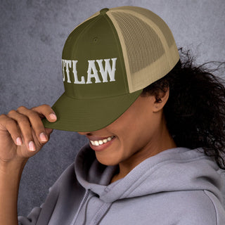 OUTLAW 3D Puffy Embroidered Retro Trucker Cap