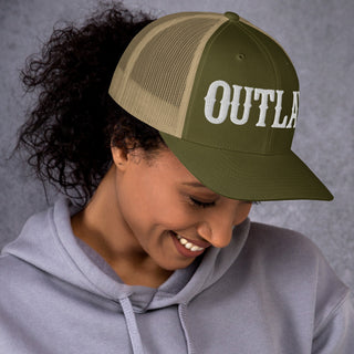 OUTLAW 3D Puffy Embroidered Retro Trucker Cap