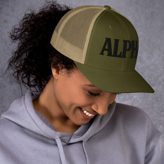 ALPHA 3D Puffy Embroidered Retro Trucker Hat
