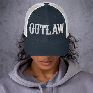 OUTLAW 3D Puffy Embroidered Retro Trucker Cap