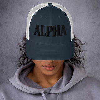 ALPHA 3D Puffy Embroidered Retro Trucker Hat