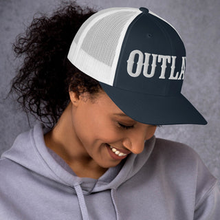 OUTLAW 3D Puffy Embroidered Retro Trucker Cap
