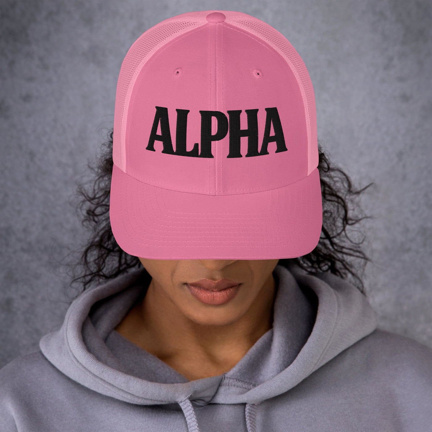 ALPHA 3D Puffy Embroidered Retro Trucker Hat - Glamourous Grace