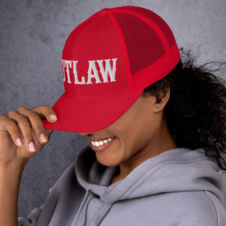 OUTLAW 3D Puffy Embroidered Retro Trucker Cap