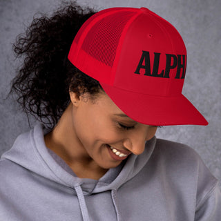 ALPHA 3D Puffy Embroidered Retro Trucker Hat