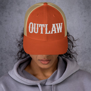OUTLAW 3D Puffy Embroidered Retro Trucker Cap