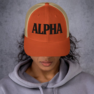 ALPHA 3D Puffy Embroidered Retro Trucker Hat