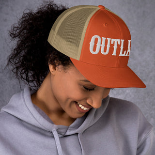OUTLAW 3D Puffy Embroidered Retro Trucker Cap