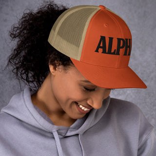 ALPHA 3D Puffy Embroidered Retro Trucker Hat