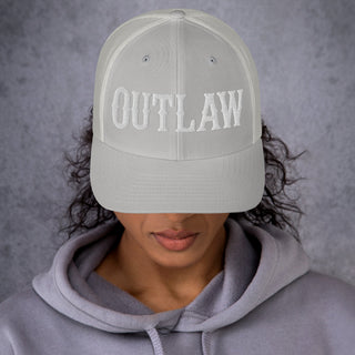 OUTLAW 3D Puffy Embroidered Retro Trucker Cap