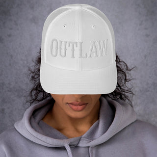 OUTLAW 3D Puffy Embroidered Retro Trucker Cap