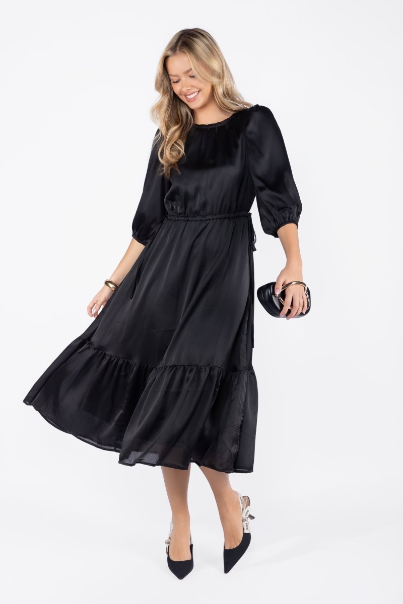 Reyna Dress (Black) - Glamourous Grace
