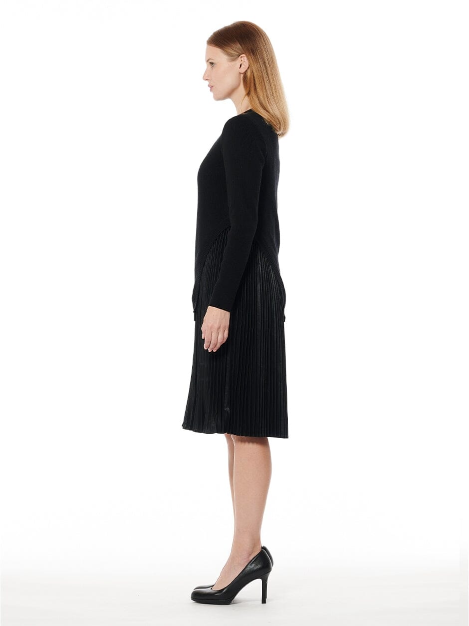 Ribbed Top Layered with Pleated Underdress - Glamourous Grace