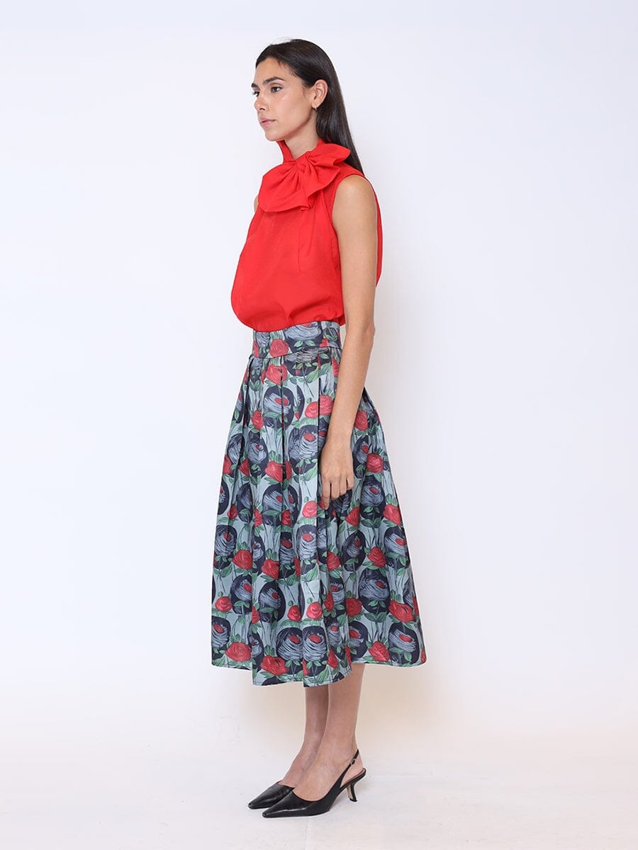 Ribbon Bow Sleeveless Organza Top - Glamourous Grace