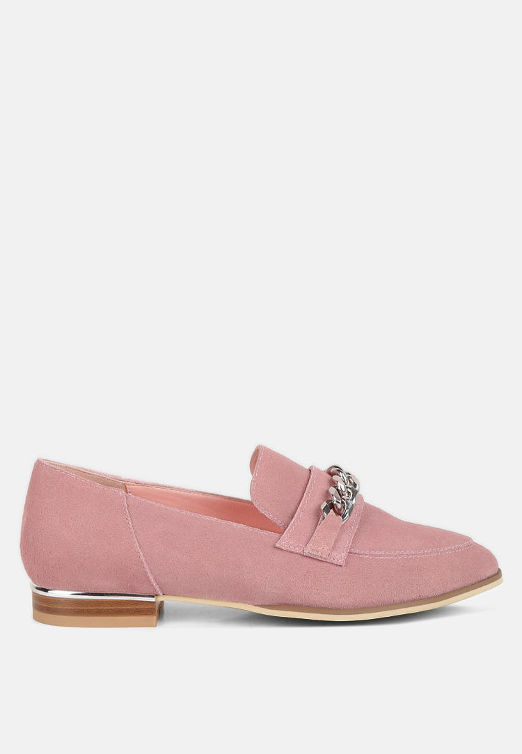 Ricka Chain Embellished Loafers - Glamourous Grace