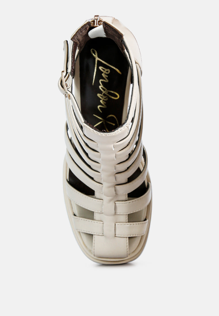 Rielle High Platform Cage Boot Sandals - Glamourous Grace