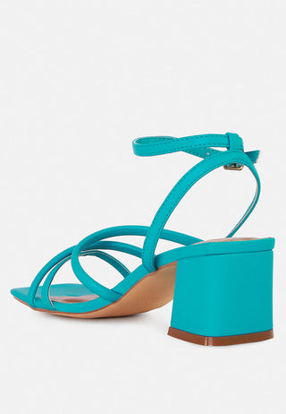 Right Pose Faux Leather Block Heel Sandals - Glamourous Grace