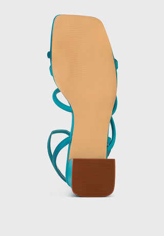 Right Pose Faux Leather Block Heel Sandals - Glamourous Grace
