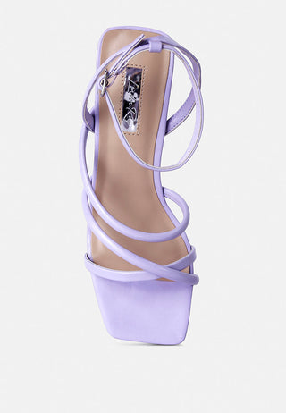 Right Pose Faux Leather Block Heel Sandals - Glamourous Grace