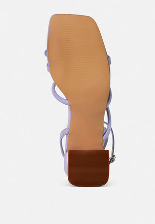 Right Pose Faux Leather Block Heel Sandals - Glamourous Grace