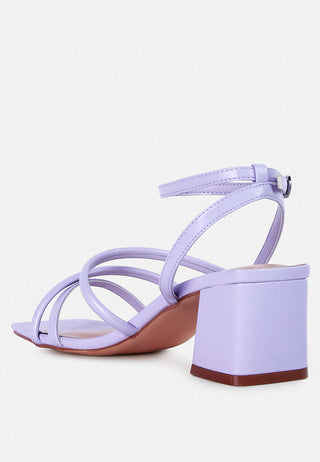 Right Pose Faux Leather Block Heel Sandals - Glamourous Grace