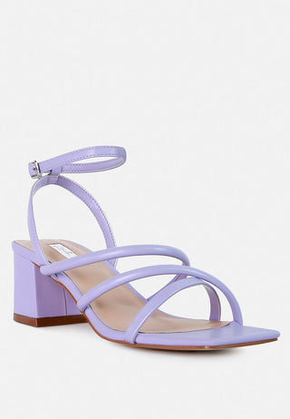 Right Pose Faux Leather Block Heel Sandals - Glamourous Grace
