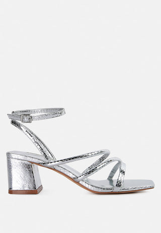 Right Pose Faux Leather Block Heel Sandals - Glamourous Grace