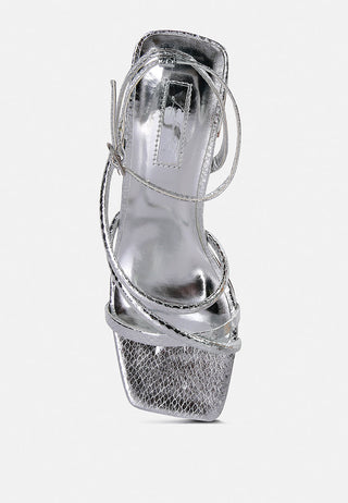 Right Pose Faux Leather Block Heel Sandals - Glamourous Grace
