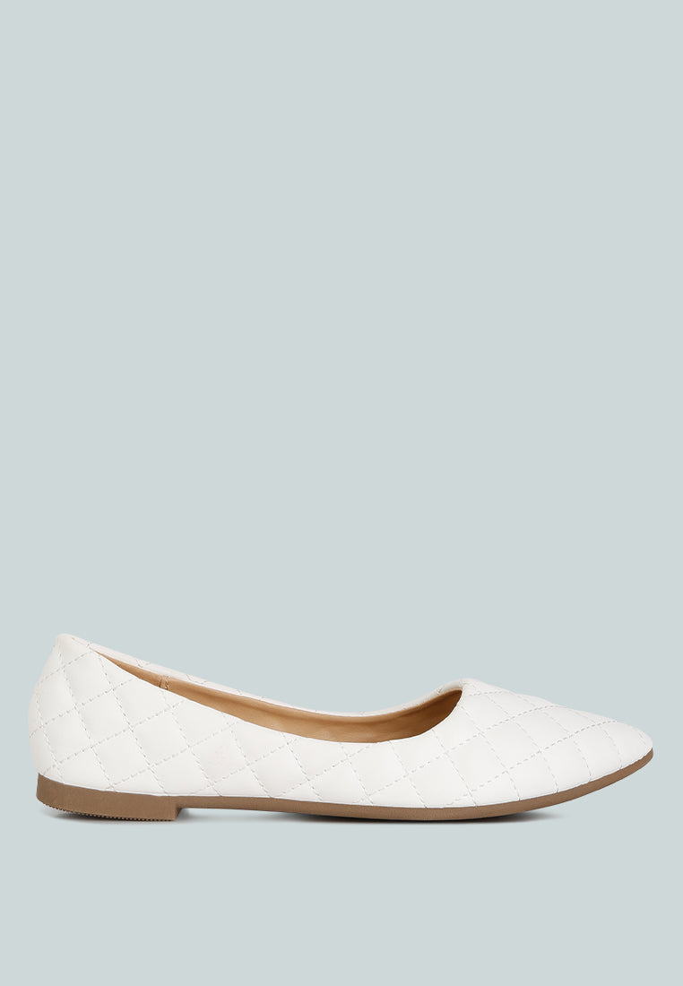 Rikhani Quilted Detail Ballet Flats - Glamourous Grace