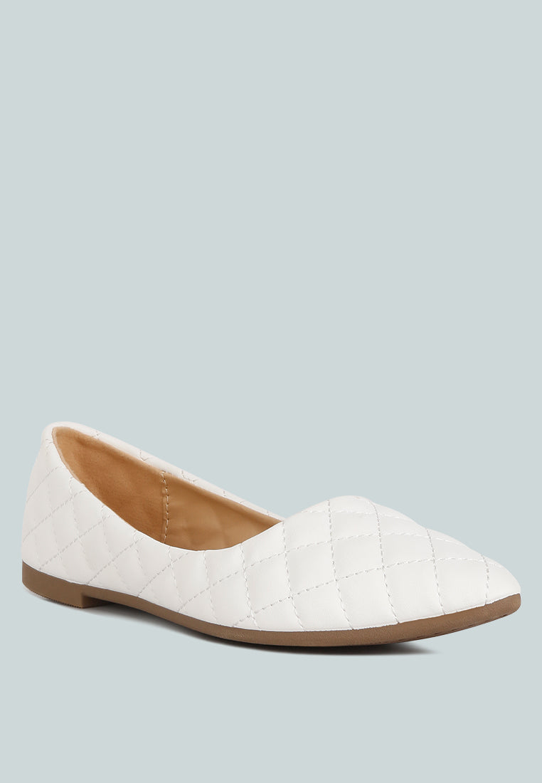 Rikhani Quilted Detail Ballet Flats - Glamourous Grace