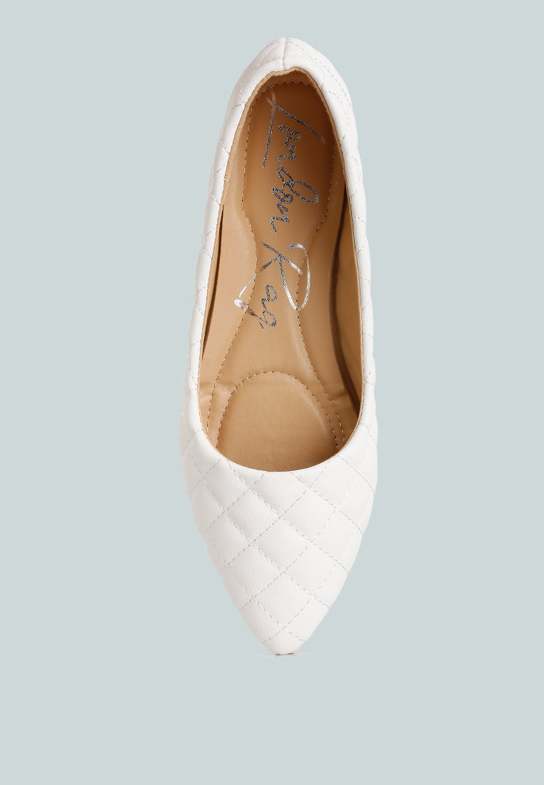 Rikhani Quilted Detail Ballet Flats - Glamourous Grace