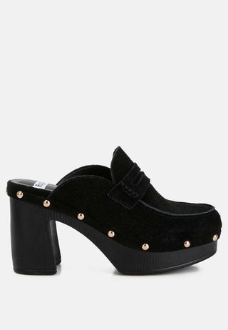 Riley Genuine Suede Platform Clogs